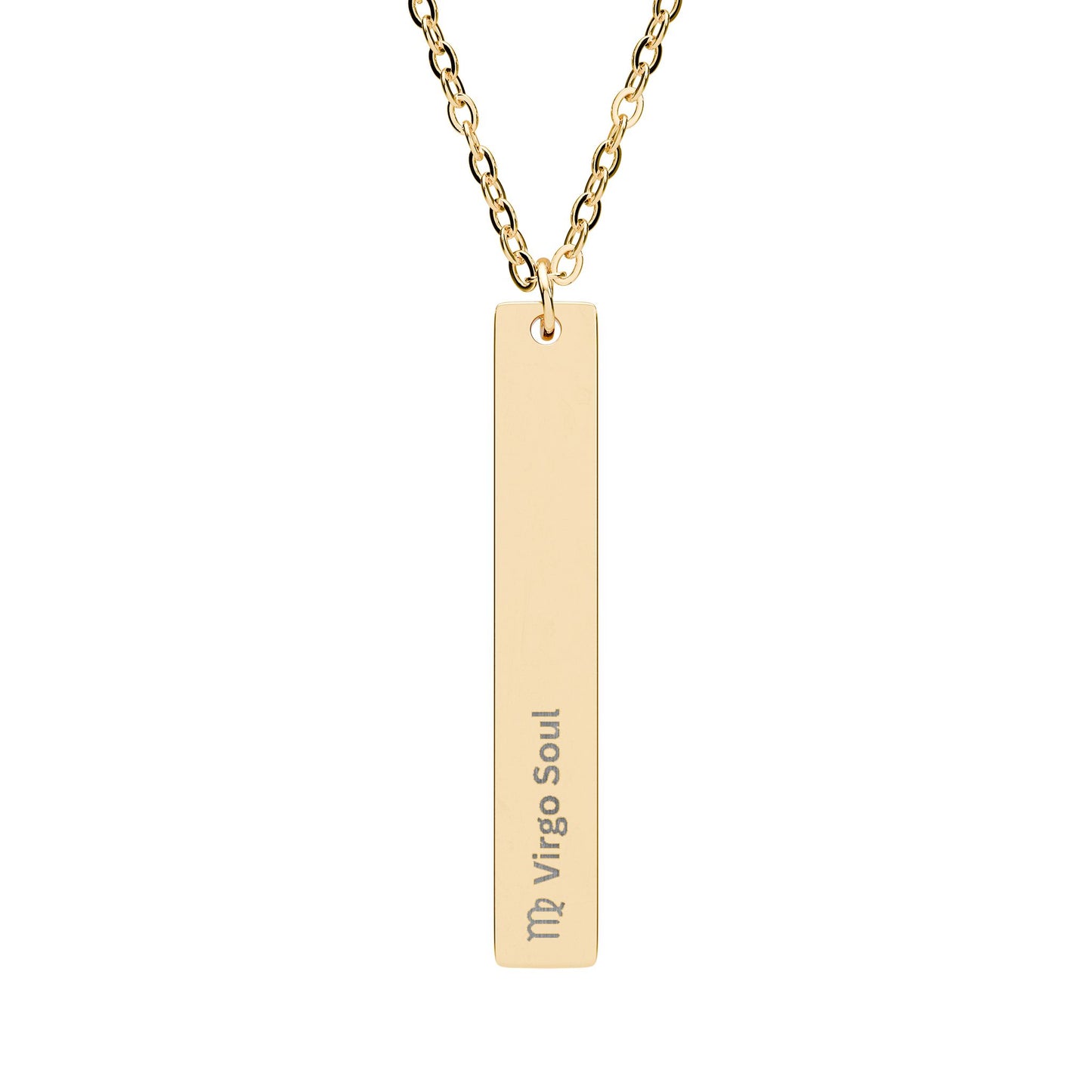 "Virgo Soul" - Vertical Bar Necklace