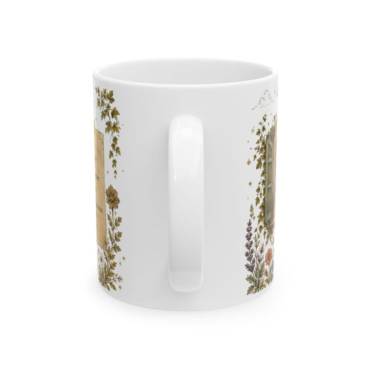 Sagittarius Zodiac Mug — Vintage Botanical Astrology Coffee Cup (11oz)