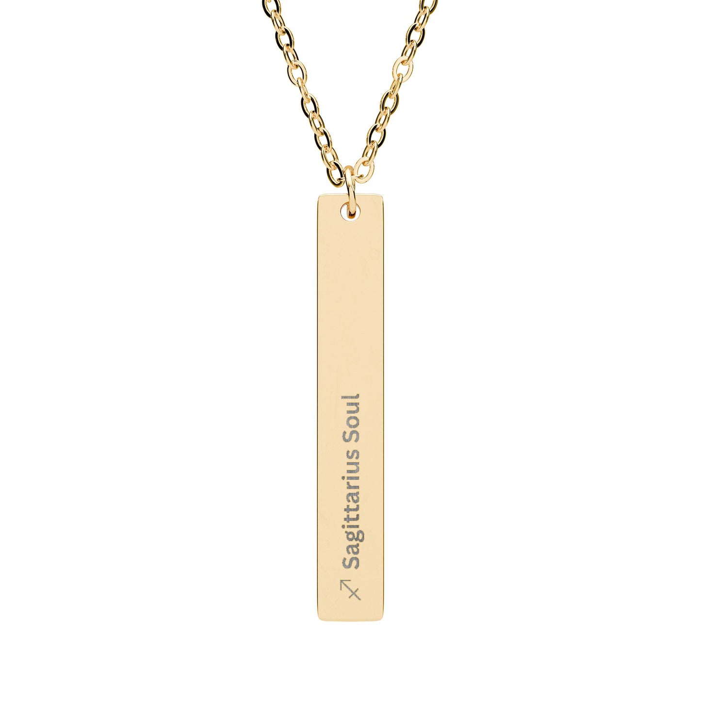 "Sagittarius Soul" - Vertical Bar Necklace