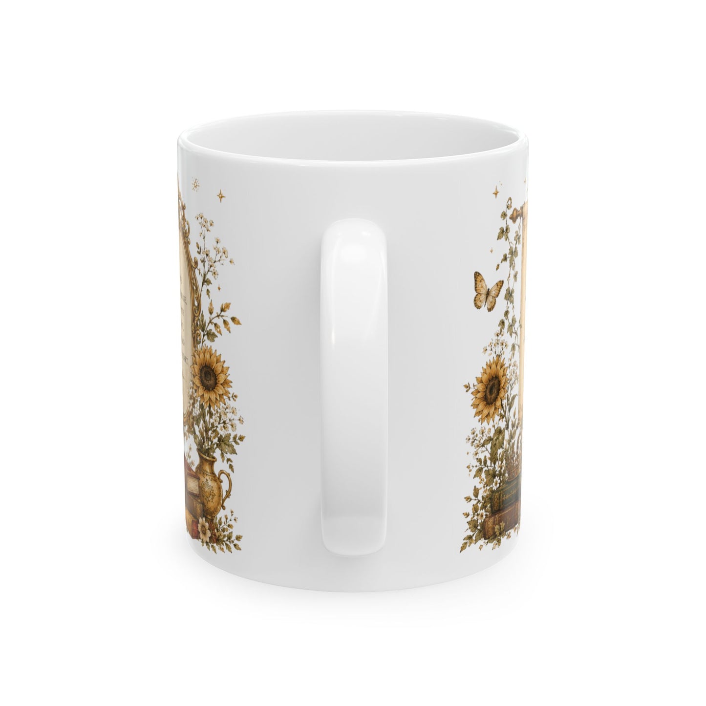 Leo Zodiac Ceramic Mug – Vintage Botanical Astrology Coffee Cup (11oz)