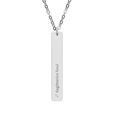 "Sagittarius Soul" - Vertical Bar Necklace