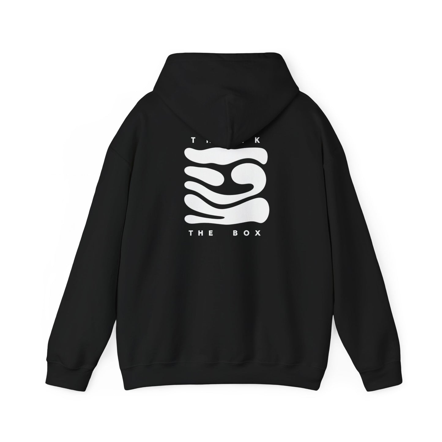 Hoodie — Minimal 'Think Outside The Box' Abstract Logo Pullover