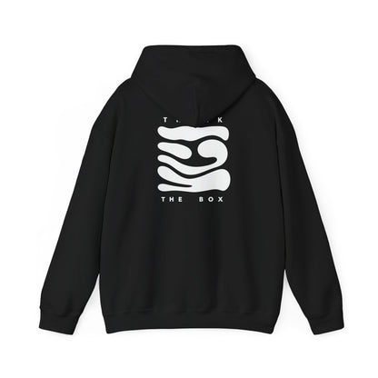 Hoodie — Minimal 'Think Outside The Box' Abstract Logo Pullover