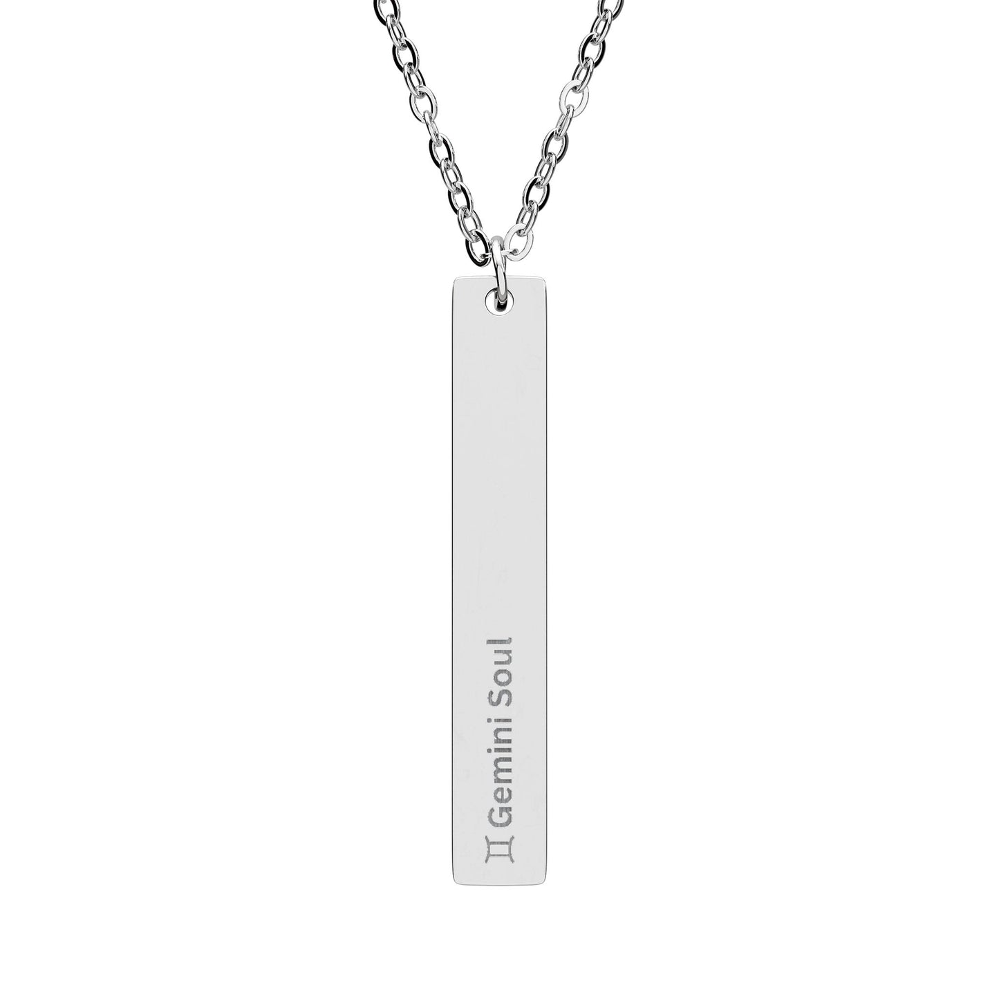 "Gemini Soul" - Vertical Bar Necklace