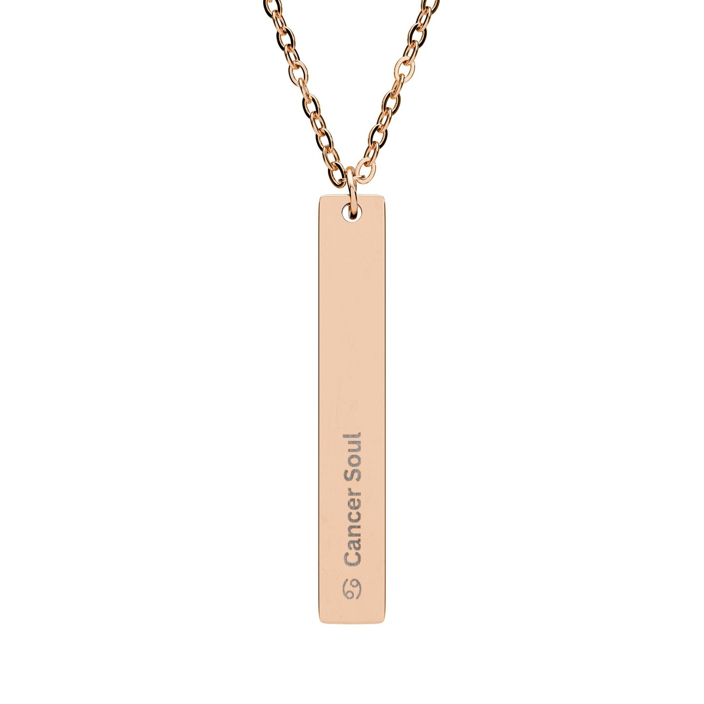 "Cancer Soul" - Vertical Bar Necklace