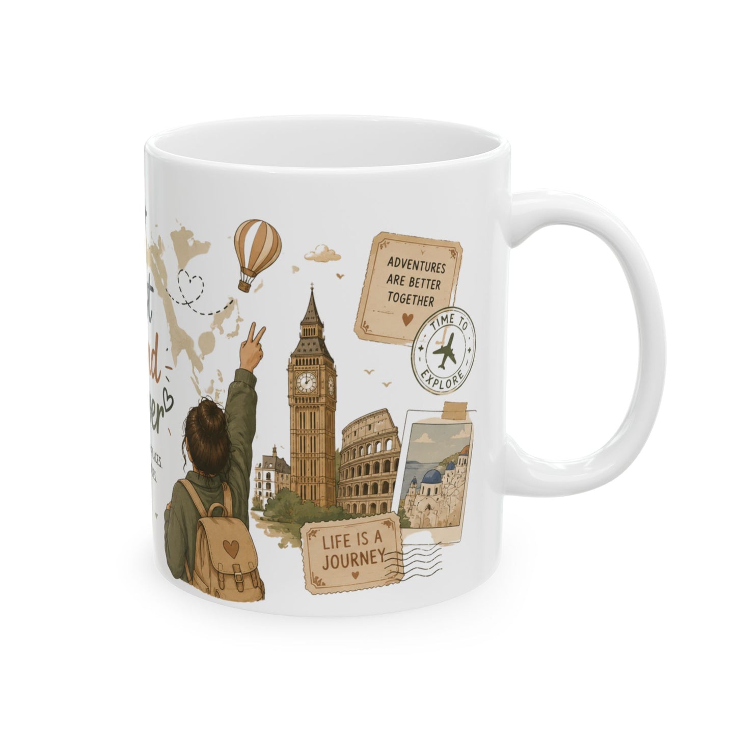 Travel the World Best Friend Mug | Adventure Friendship | Mug Best Friend Forever (11Oz)