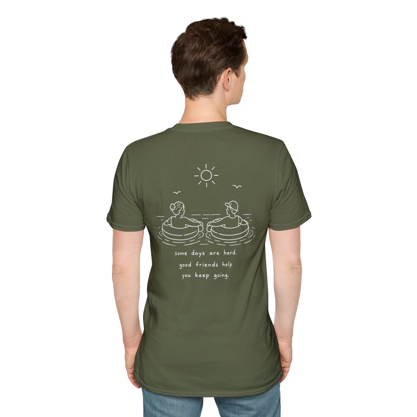 Cute Friendship T-Shirt | Mental Health Support Tee | Best Friend Graphic Shirt