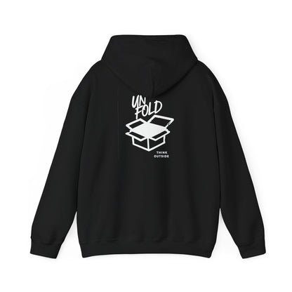 Hoodie — UNFOLD Box Graphic Pullover (Minimal Logo)