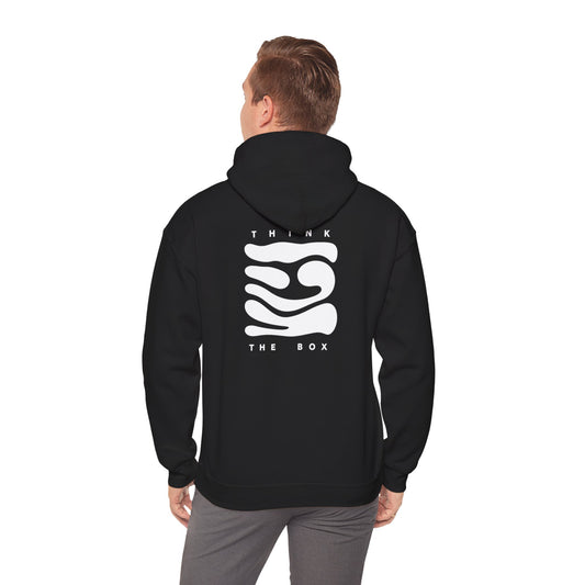 Hoodie — Minimal 'Think Outside The Box' Abstract Logo Pullover