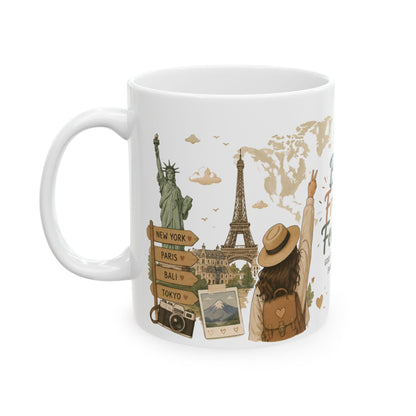 Travel the World Best Friend Mug | Adventure Friendship | Mug Best Friend Forever (11Oz)
