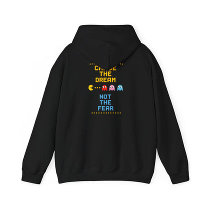 Pac-Man 'Choose The Dream Not The Fear' Hoodie - Retro Arcade Gamer Sweatshirt