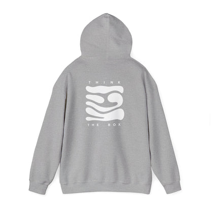 Hoodie — Minimal 'Think Outside The Box' Abstract Logo Pullover