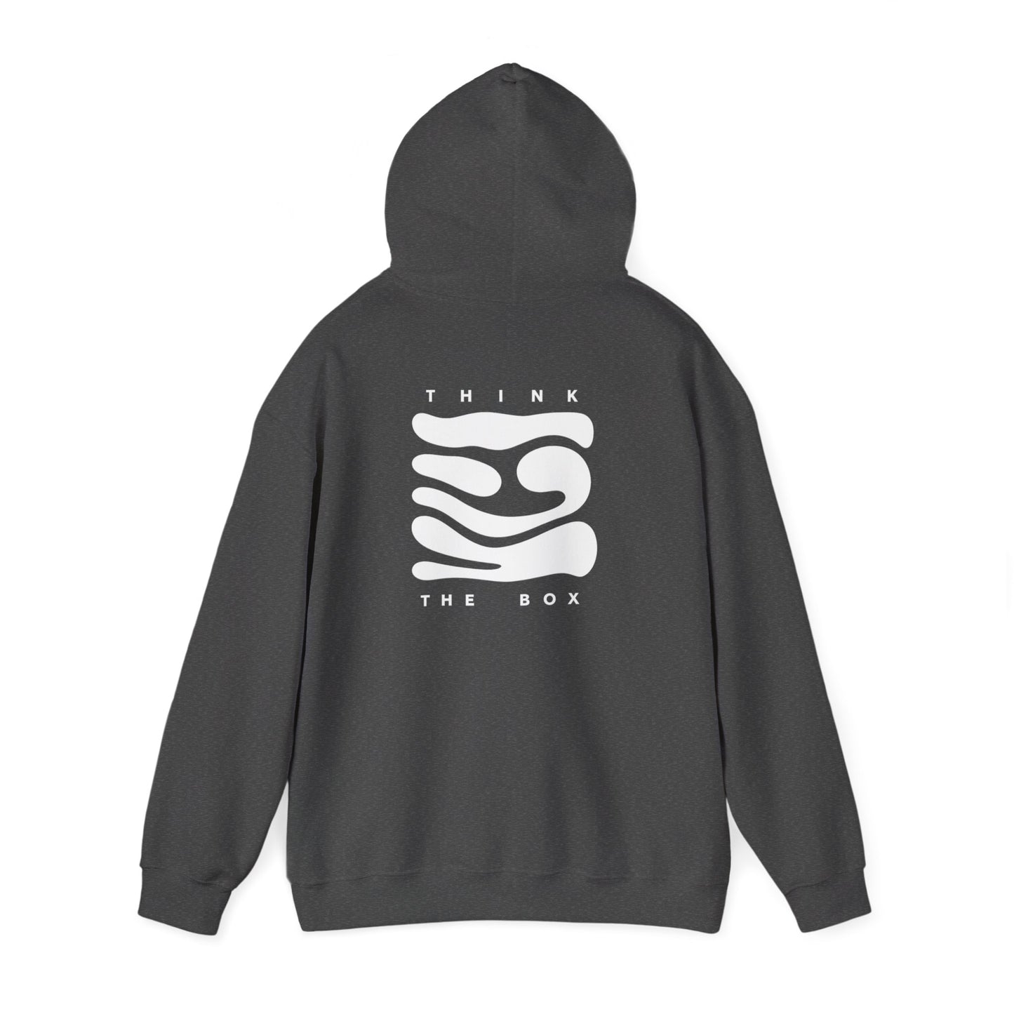 Hoodie — Minimal 'Think Outside The Box' Abstract Logo Pullover