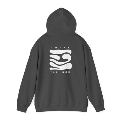 Hoodie — Minimal 'Think Outside The Box' Abstract Logo Pullover
