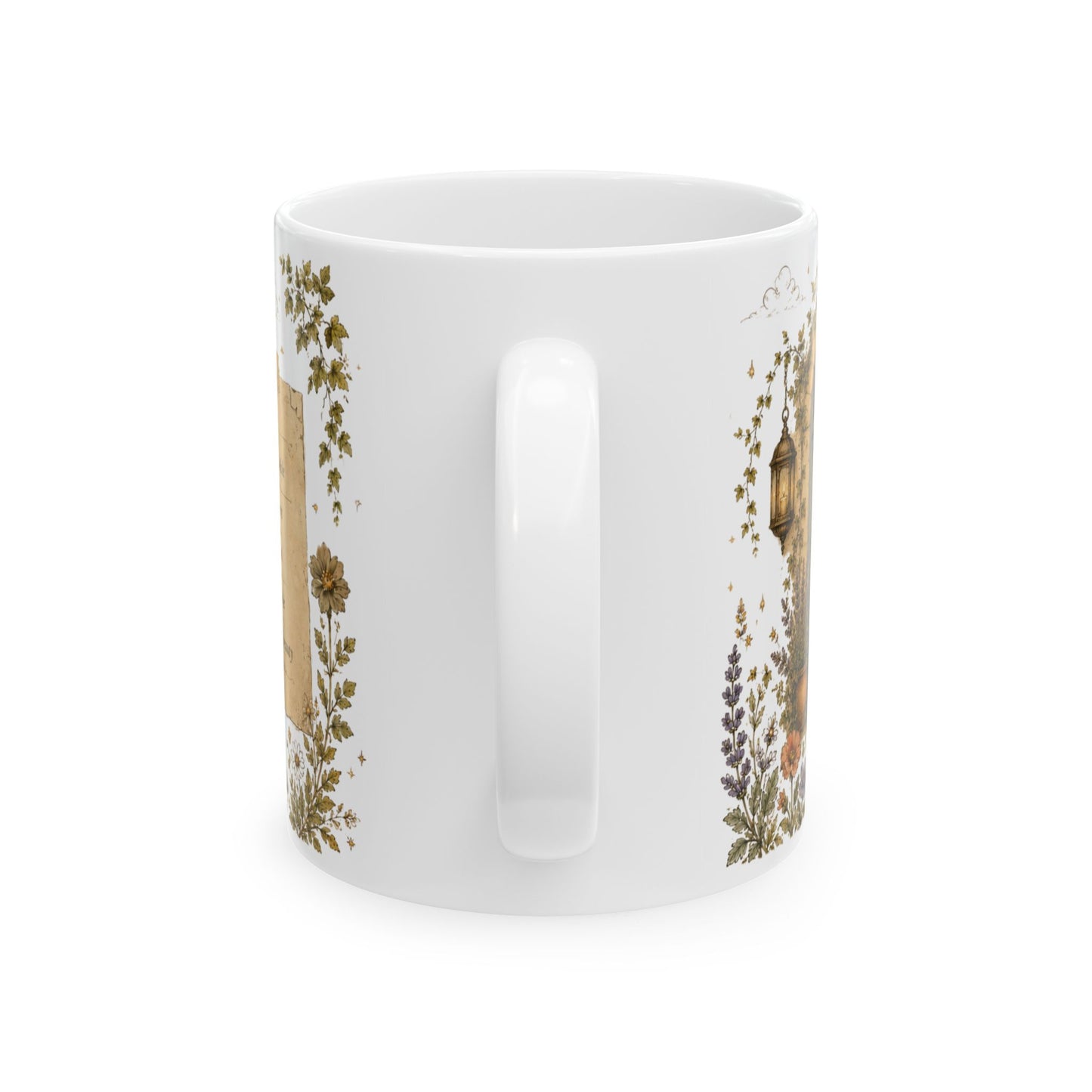 Taurus Zodiac Ceramic Mug – Vintage Botanical Astrology Coffee Cup (11oz)