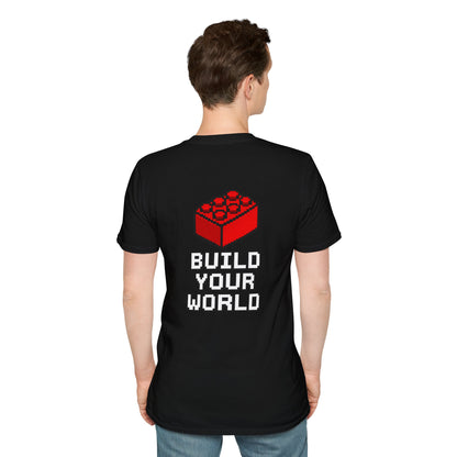 Build Mode T‑Shirt — Red Brick Graphic Tee for Builders & Lego Fans
