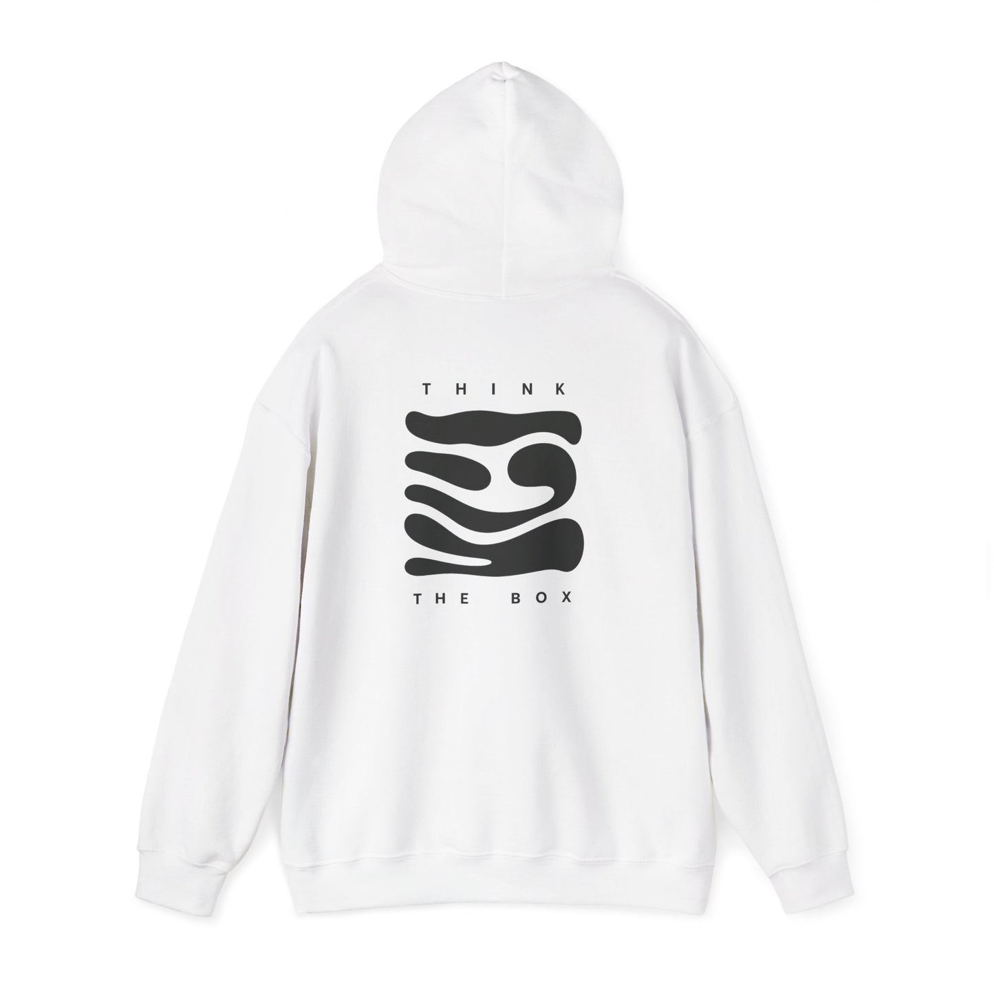 Hoodie — Minimal 'Think Outside The Box' Abstract Logo Pullover