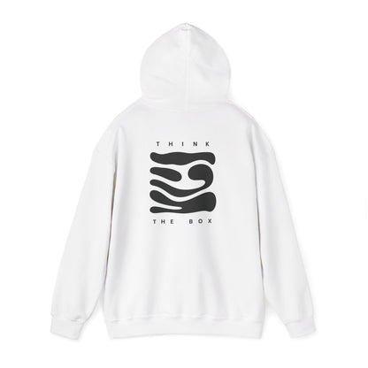 Hoodie — Minimal 'Think Outside The Box' Abstract Logo Pullover