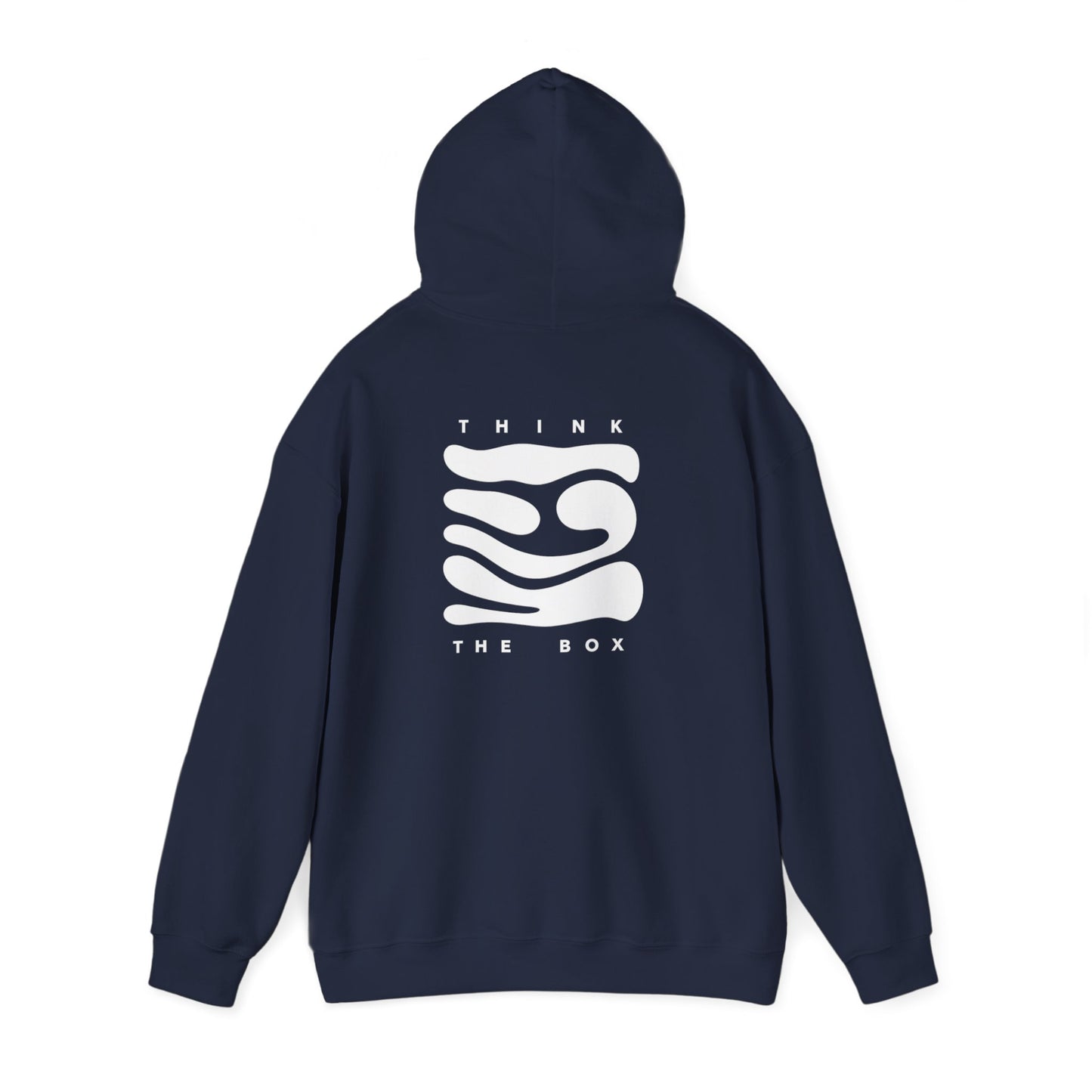 Hoodie — Minimal 'Think Outside The Box' Abstract Logo Pullover