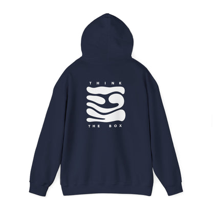 Hoodie — Minimal 'Think Outside The Box' Abstract Logo Pullover