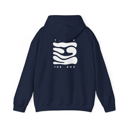 Hoodie — Minimal 'Think Outside The Box' Abstract Logo Pullover