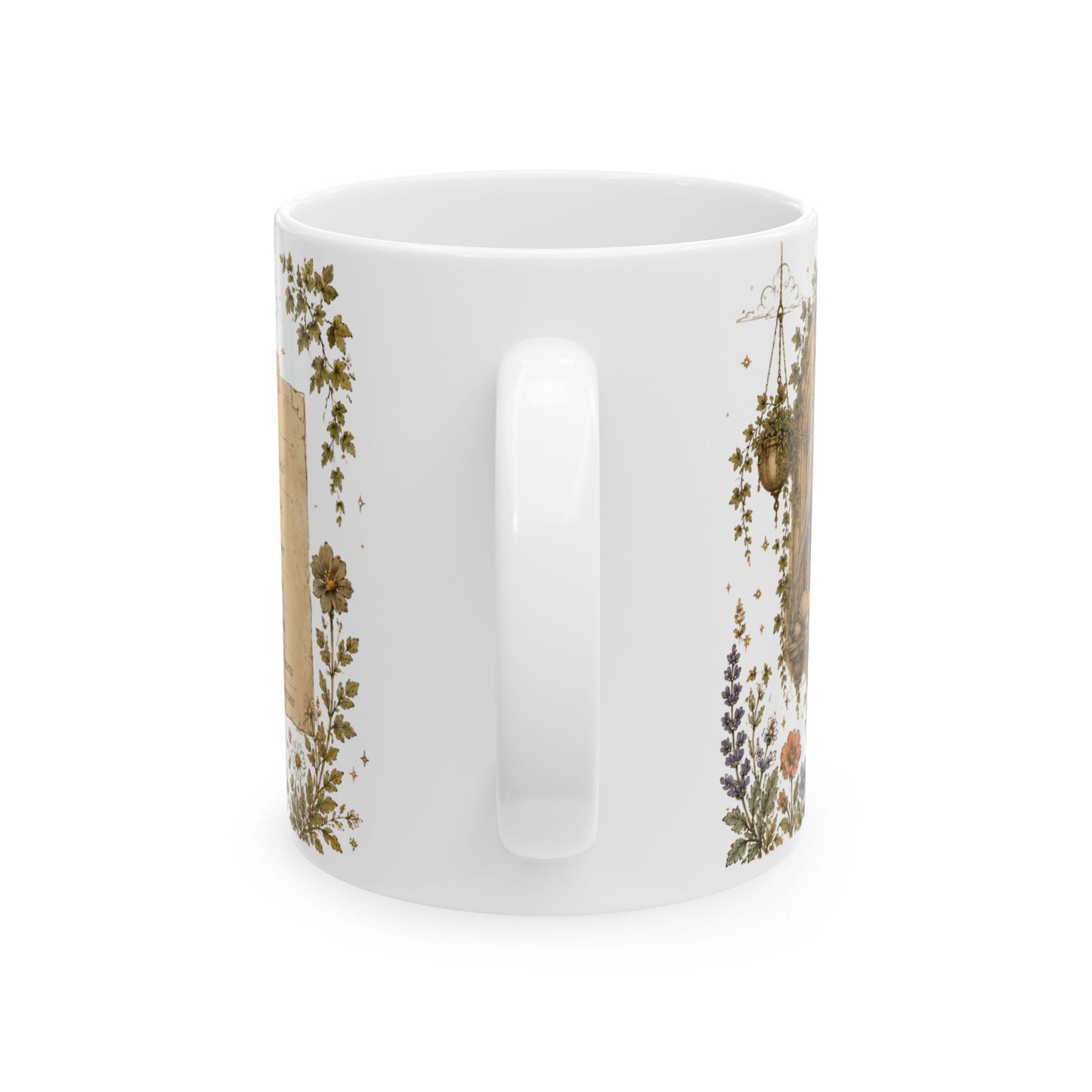 Pisces Zodiac Ceramic Mug – Vintage Botanical Astrology Coffee Cup (11oz)