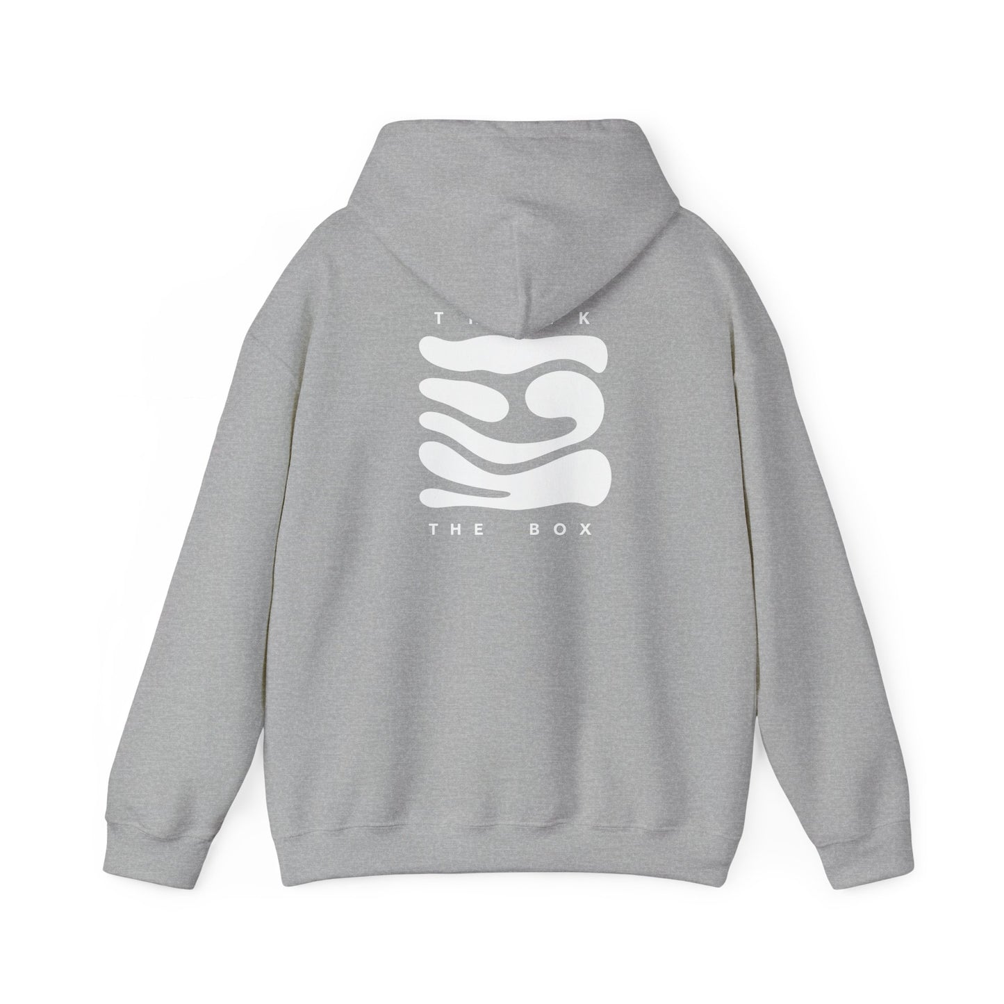 Hoodie — Minimal 'Think Outside The Box' Abstract Logo Pullover