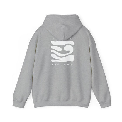 Hoodie — Minimal 'Think Outside The Box' Abstract Logo Pullover