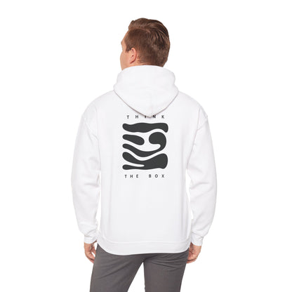 Hoodie — Minimal 'Think Outside The Box' Abstract Logo Pullover