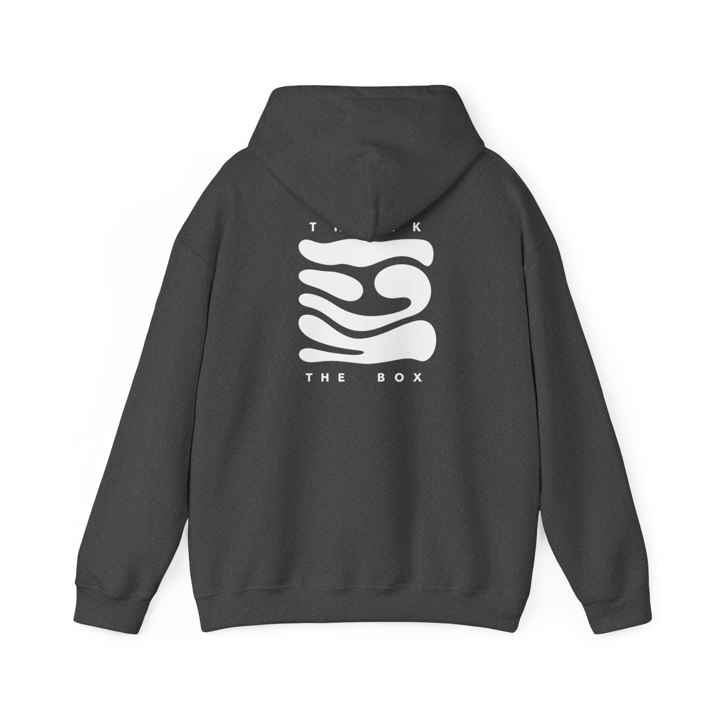 Hoodie — Minimal 'Think Outside The Box' Abstract Logo Pullover