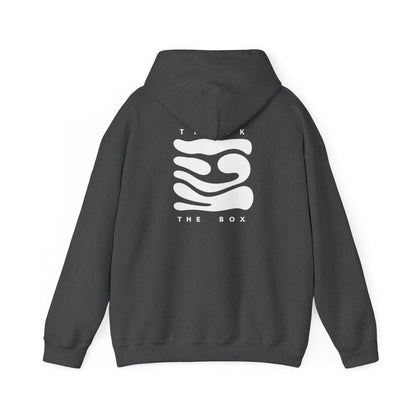 Hoodie — Minimal 'Think Outside The Box' Abstract Logo Pullover