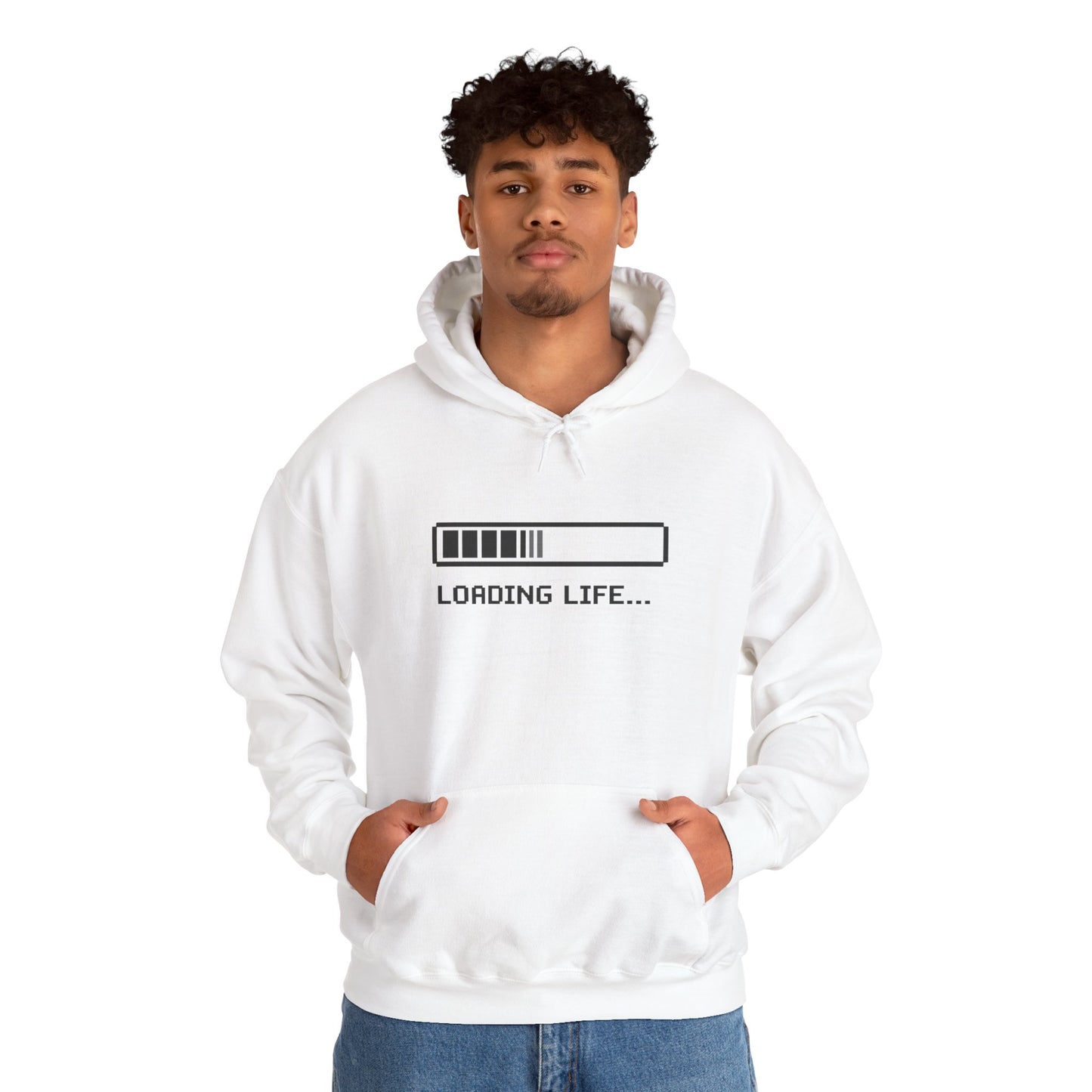Loading Life Hoodie — "Please Wait, Good Things Take Time" Comfort Hoodie