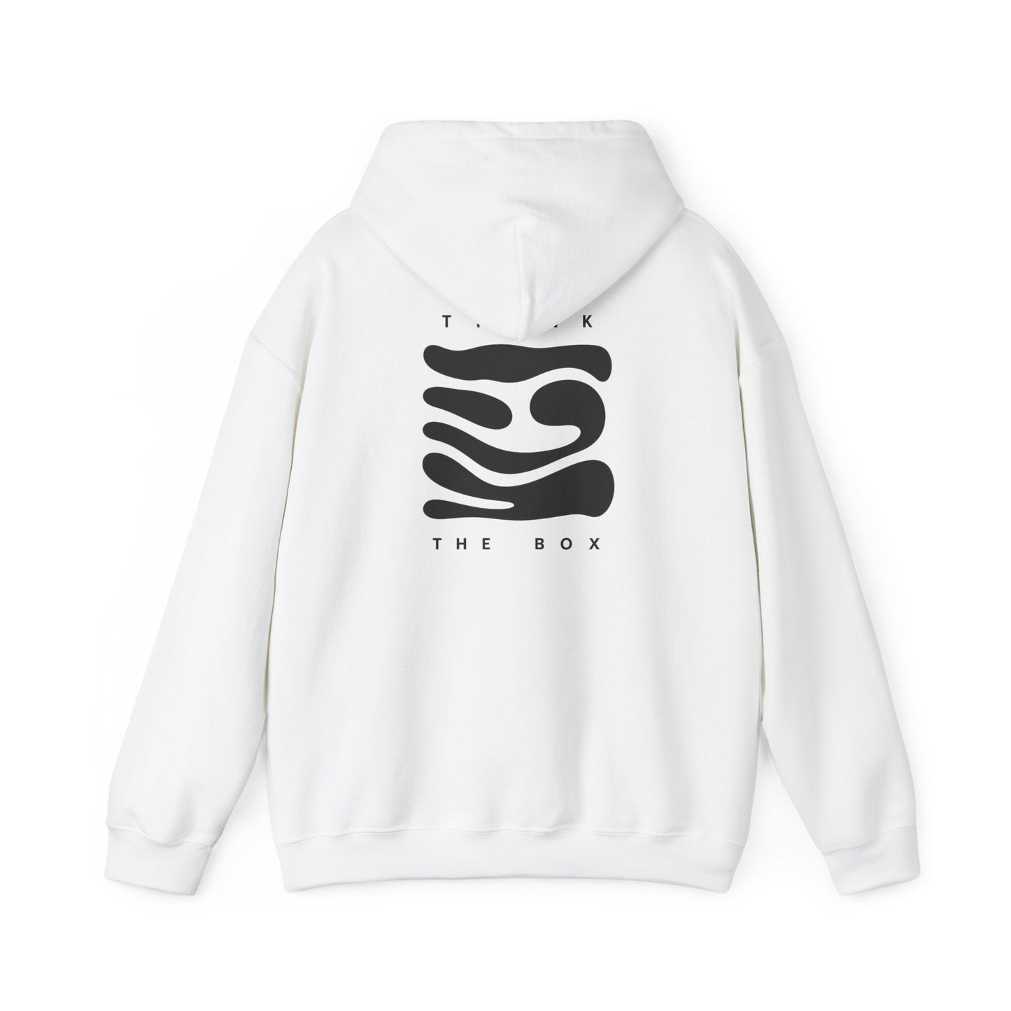 Hoodie — Minimal 'Think Outside The Box' Abstract Logo Pullover
