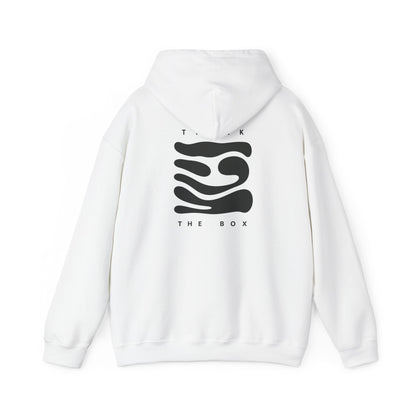 Hoodie — Minimal 'Think Outside The Box' Abstract Logo Pullover