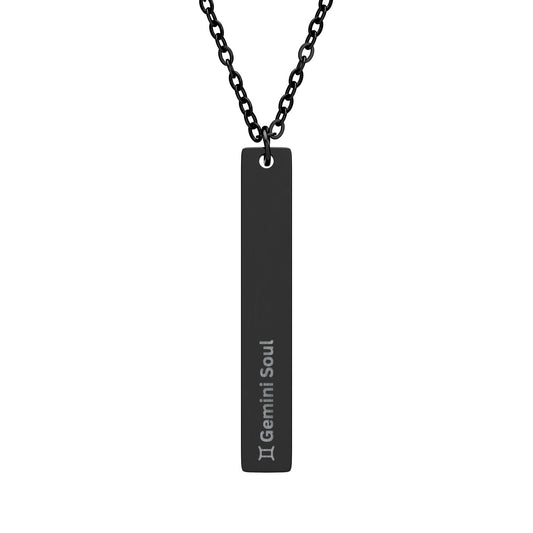"Gemini Soul" - Vertical Bar Necklace