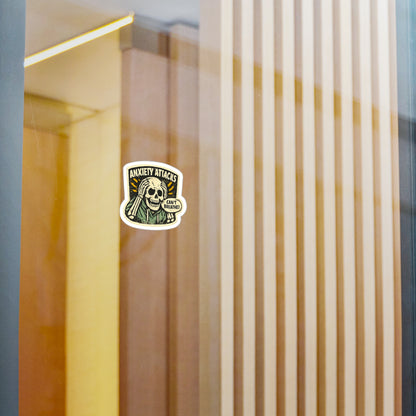 Anxiety Attacks Skull Sticker — Kiss-Cut Vinyl Decal