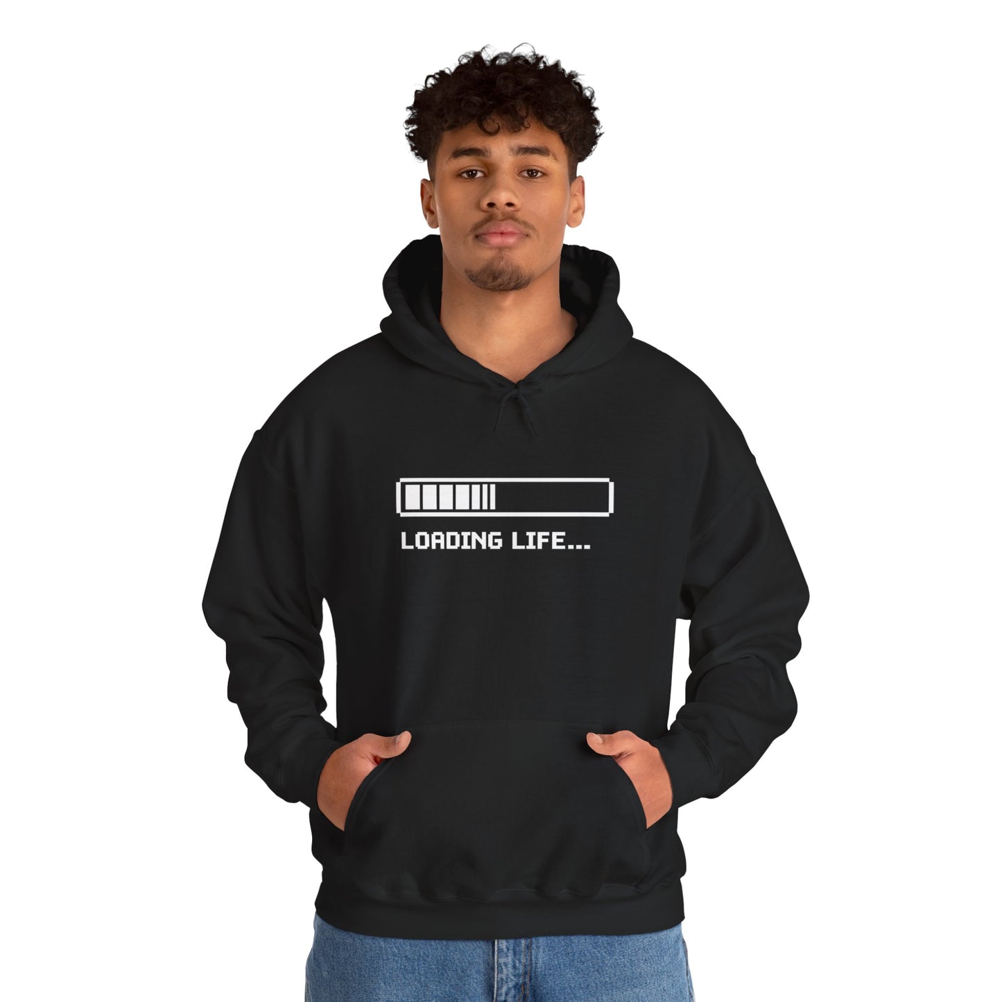 Loading Life Hoodie — "Please Wait, Good Things Take Time" Comfort Hoodie