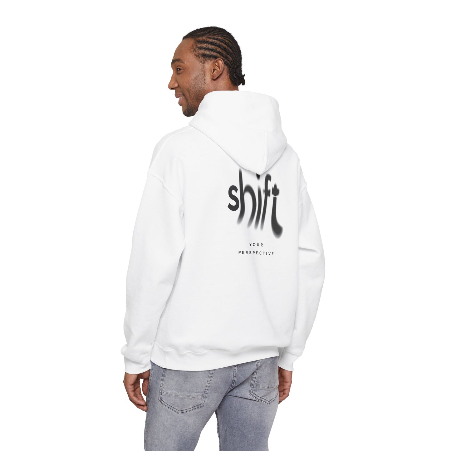 Hoodie — "Shift Your Perspective" Minimal Logo Pullover