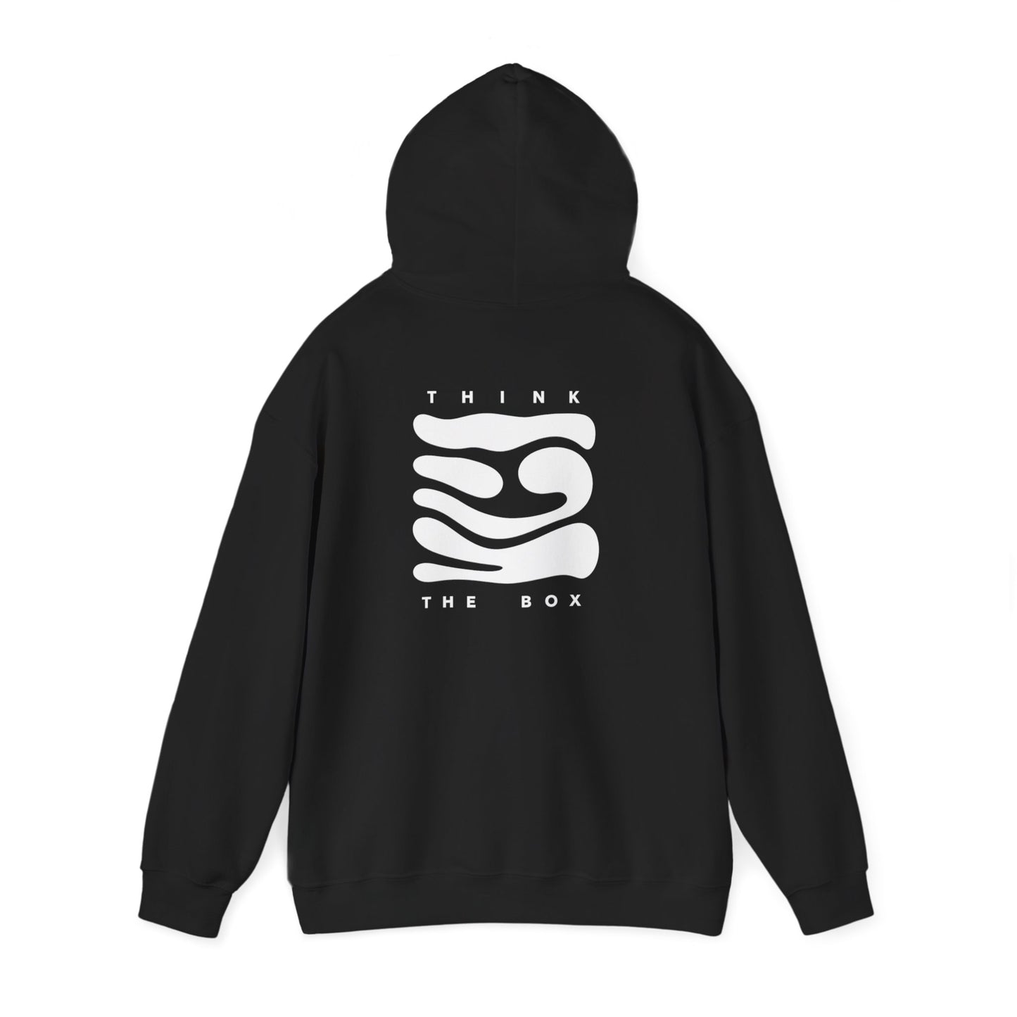 Hoodie — Minimal 'Think Outside The Box' Abstract Logo Pullover
