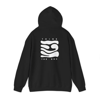 Hoodie — Minimal 'Think Outside The Box' Abstract Logo Pullover